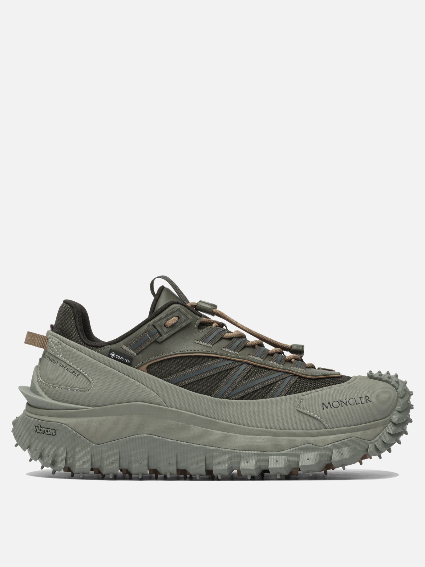 Low top sneakers 60% nylon 40% leather - 100% rubber  Green - Moncler Men | PDP | VIETTI Online Store | Zoom-Modal
