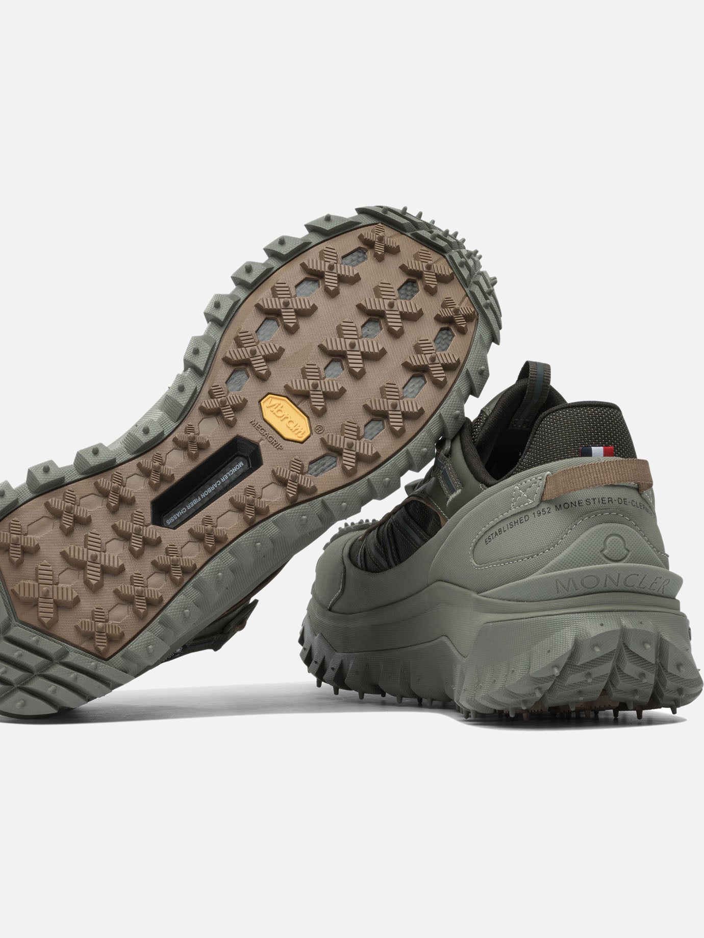 Low top sneakers 60% nylon 40% leather - 100% rubber  Green - Moncler Men | PDP | VIETTI Online Store | thumbnail_5