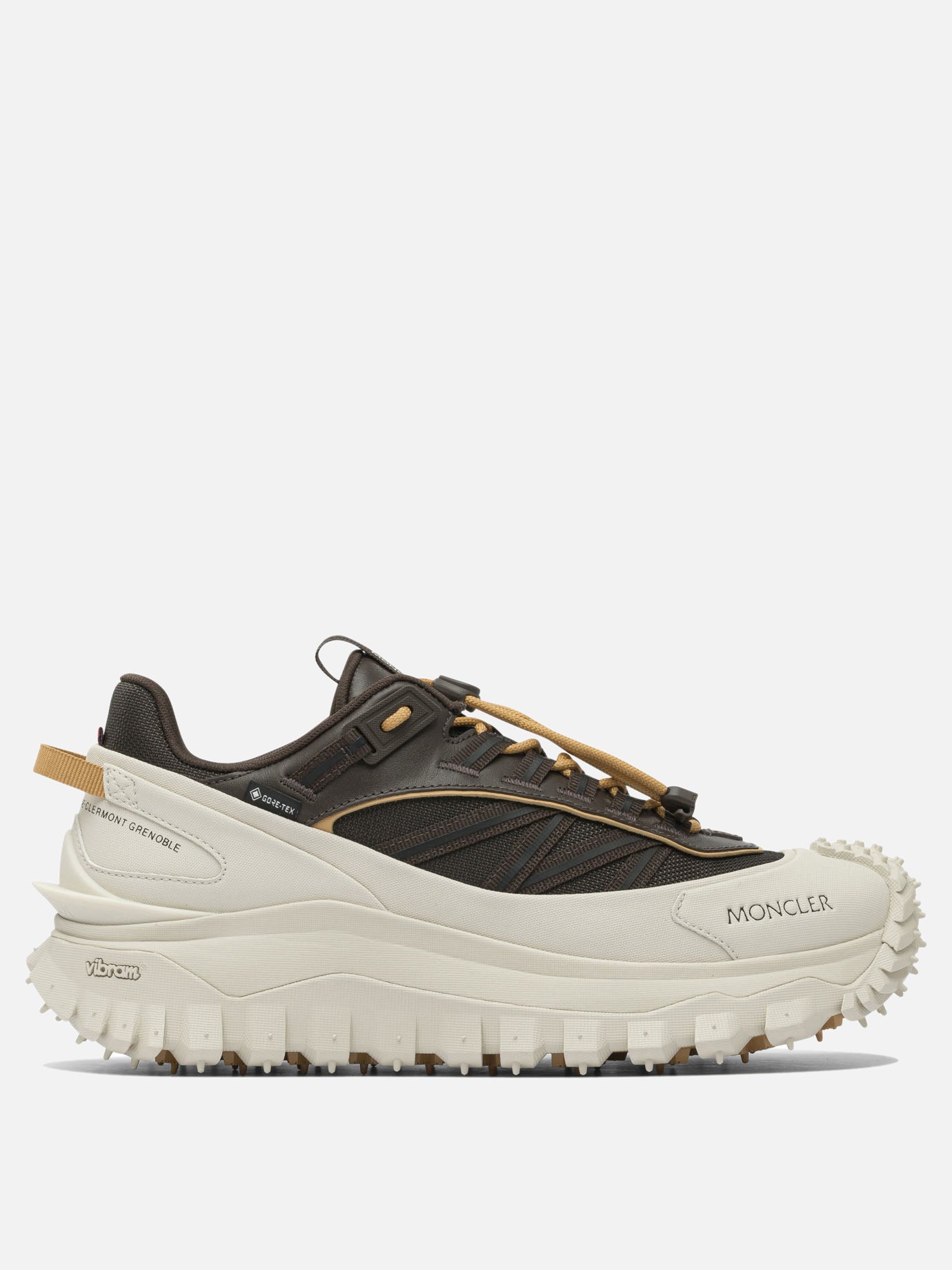 Low top sneakers 60% nylon 40% leather - 100% rubber  Grey - Moncler Men | PDP | VIETTI Online Store | Zoom-Modal
