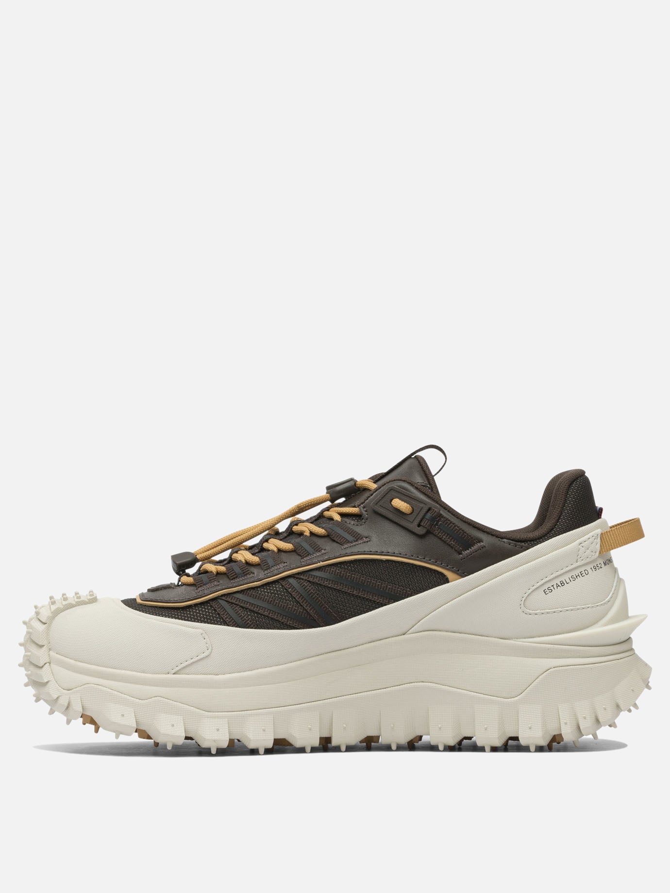 Low top sneakers 60% nylon 40% leather - 100% rubber  Grey - Moncler Men | PDP | VIETTI Online Store | thumbnail_3
