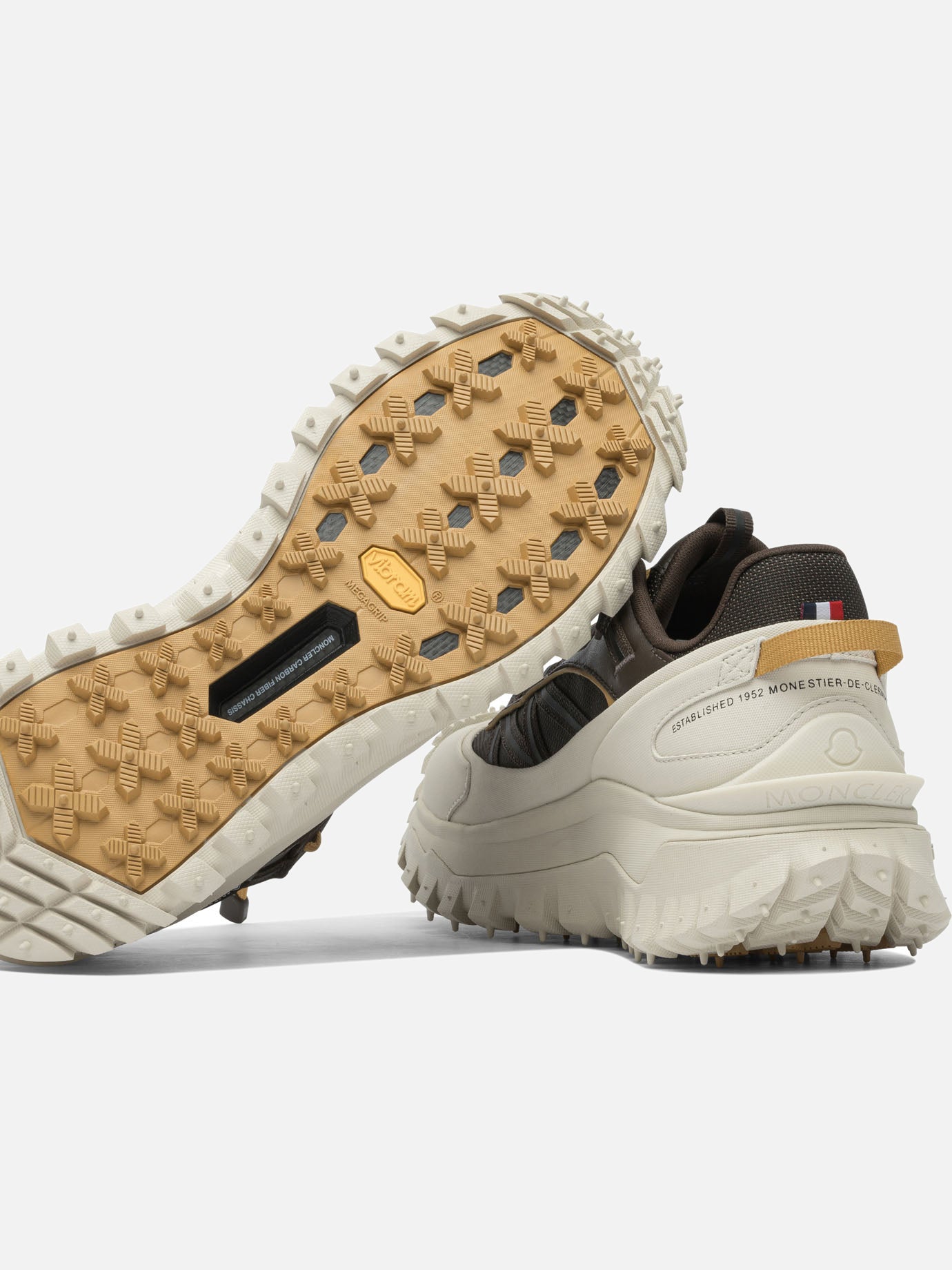 Low top sneakers 60% nylon 40% leather - 100% rubber  Grey - Moncler Men | PDP | VIETTI Online Store | thumbnail_5