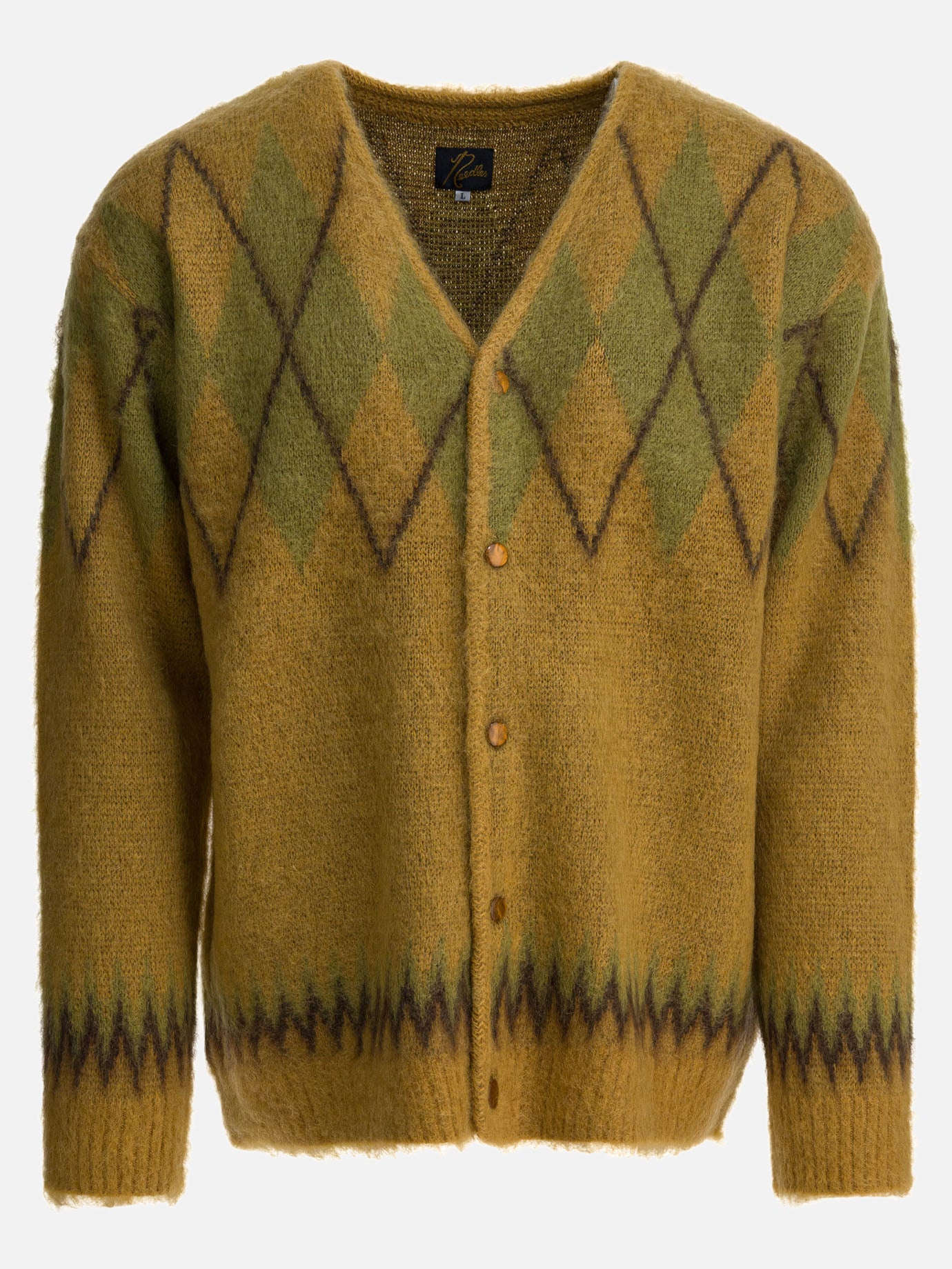 Cardigan Argyle  Giallo - Needles Uomo | PDP | VIETTI Online Store | Zoom-Modal
