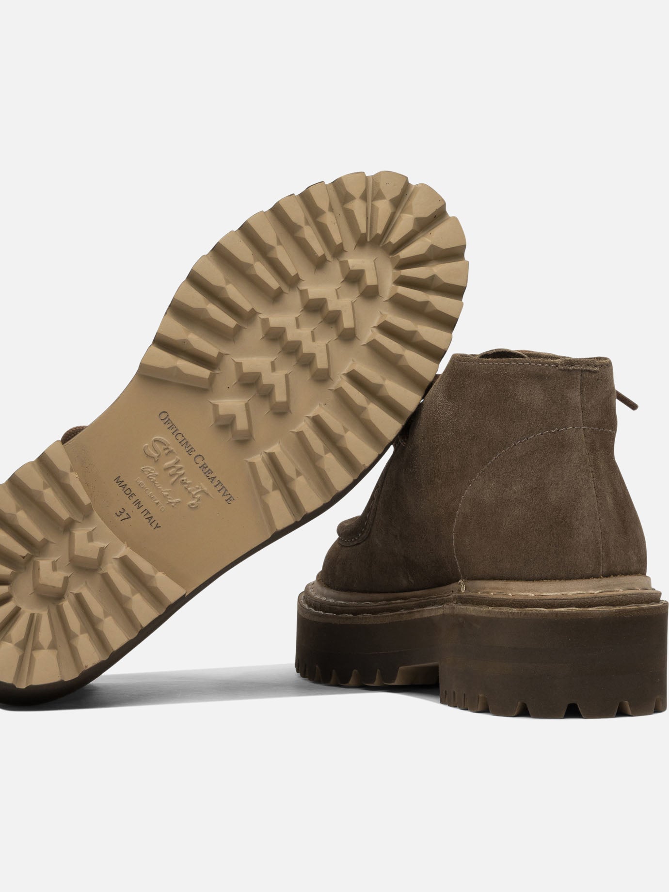 Mocassini stringati 100% suede - 100% rubber  Beige - Officine Creative Donna | PDP | VIETTI Online Store | thumbnail_5