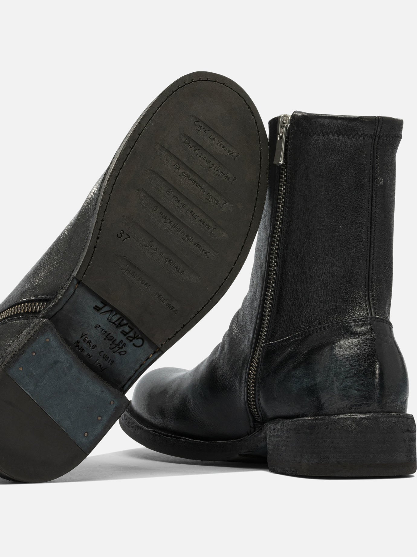 Stivaletti con zip 100% leather - 100% rubber  Nero - Officine Creative Donna | PDP | VIETTI Online Store | Zoom-Modal_2
