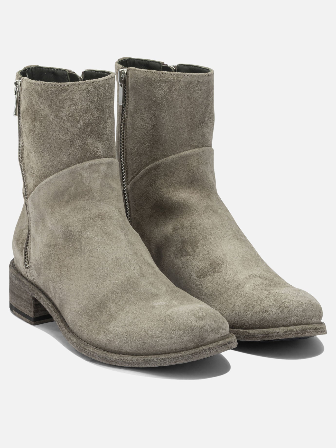 Zipped boots 100% suede - 50% leather 50% rubber  Beige - Officine Creative Women | PDP | VIETTI Online Store | thumbnail_2