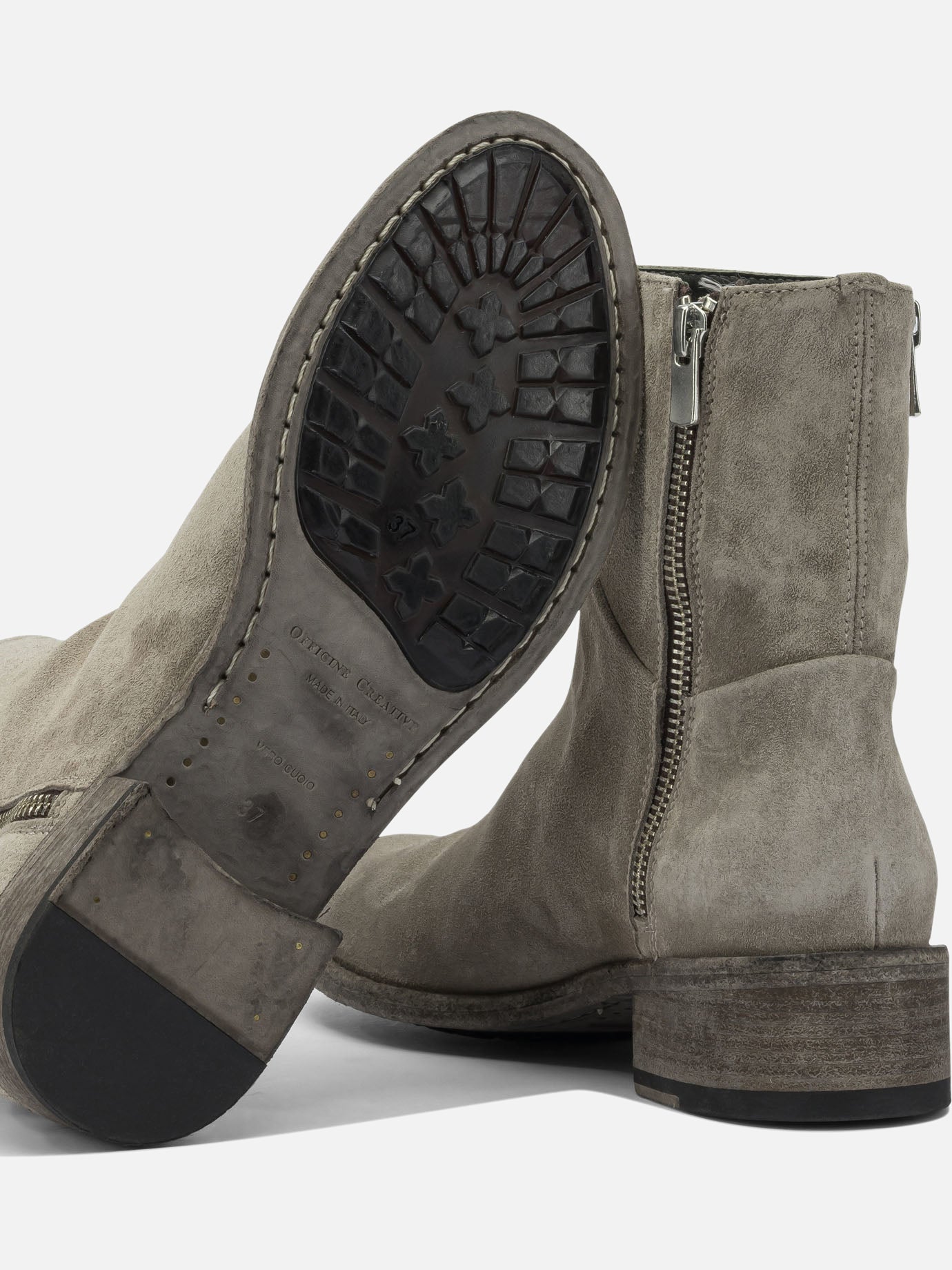 Zipped boots 100% suede - 50% leather 50% rubber  Beige - Officine Creative Women | PDP | VIETTI Online Store | Zoom-Modal_5
