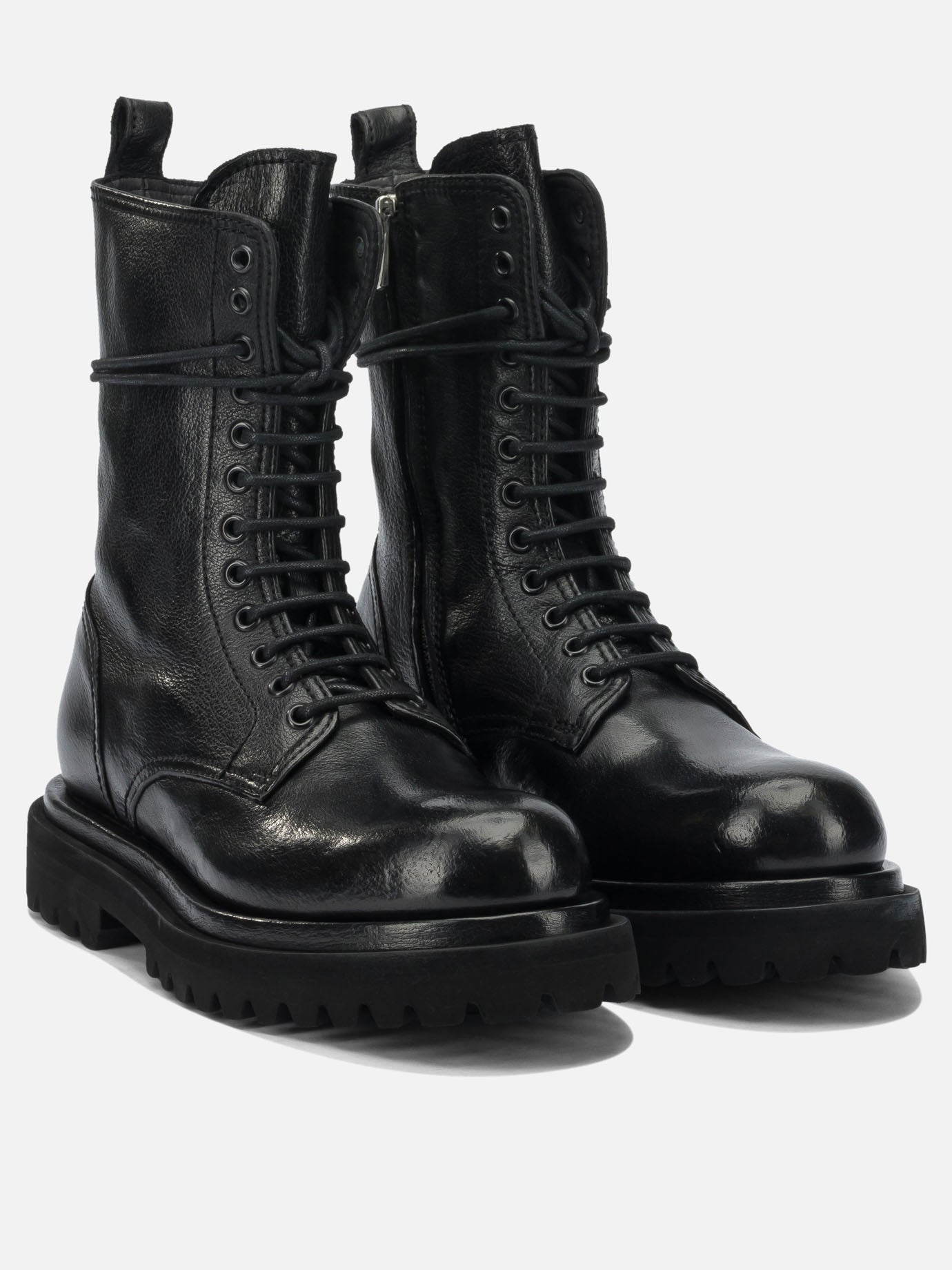Combat boots 100% leather - 100% rubber  Black - Officine Creative Women | PDP | VIETTI Online Store | Zoom-Modal_2
