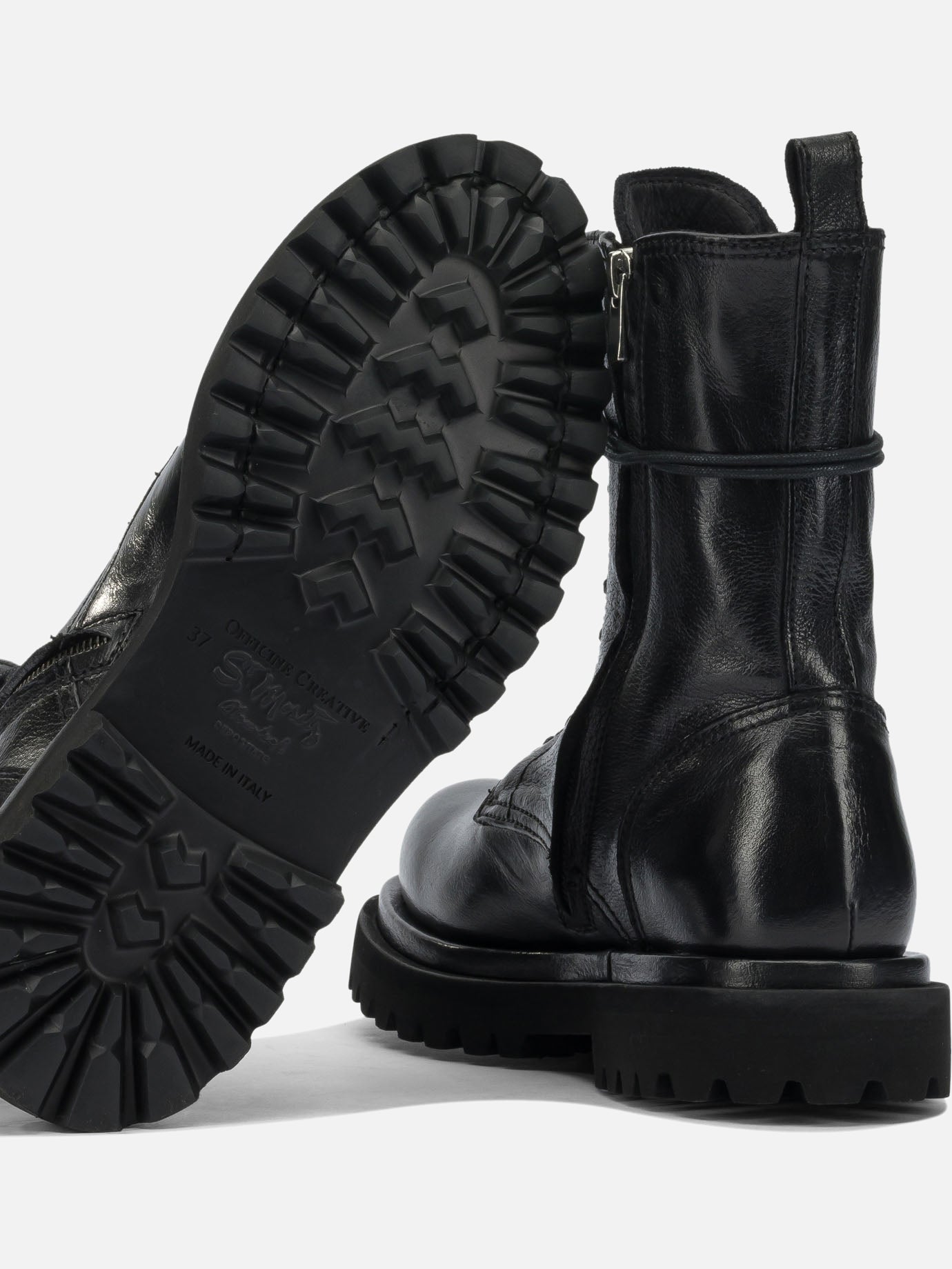 Combat boots 100% leather - 100% rubber  Black - Officine Creative Women | PDP | VIETTI Online Store | Zoom-Modal_5
