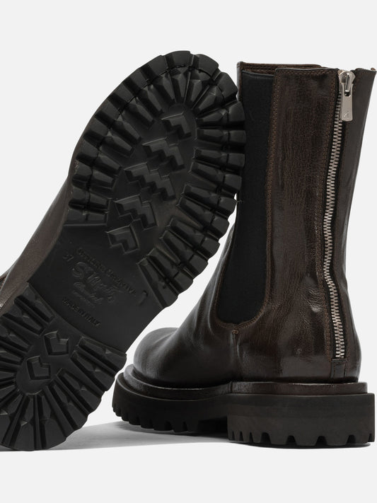 Zipped boots 100% leather - 100% rubber  Brown - Officine Creative Women | PLP | VIETTI Online Store 
