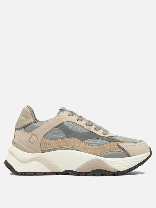 Low top sneakers 50% fabric 40% calf leather 10% goat leather - 100% rubber  Beige - Philippe Model Paris Women | PLP | VIETTI Online Store 
