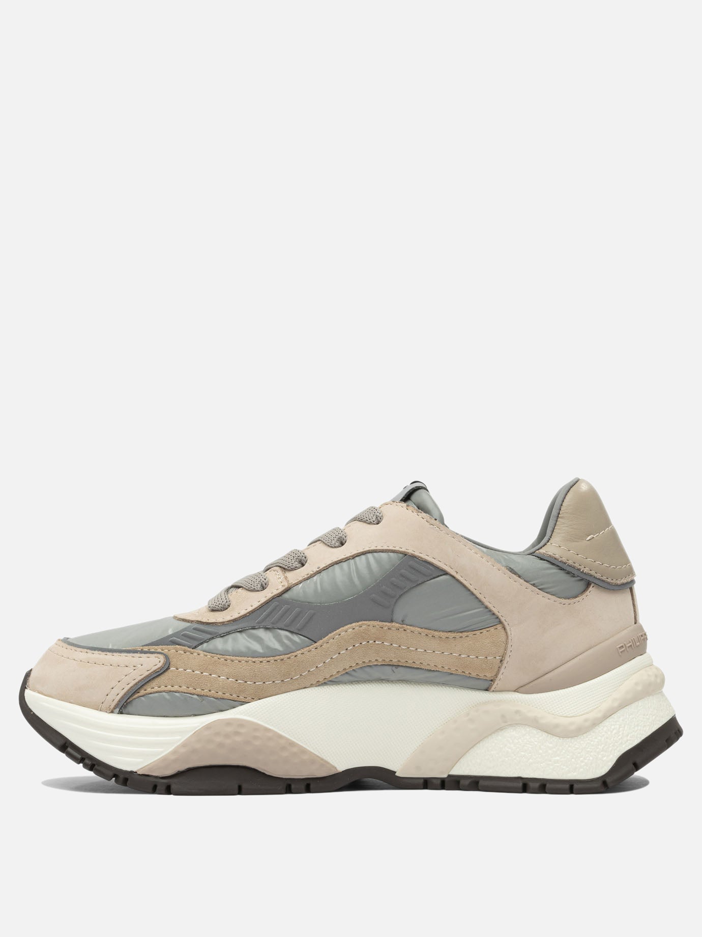 Low top sneakers 50% fabric 40% calf leather 10% goat leather - 100% rubber  Beige - Philippe Model Paris Women | PDP | VIETTI Online Store | Zoom-Modal_3
