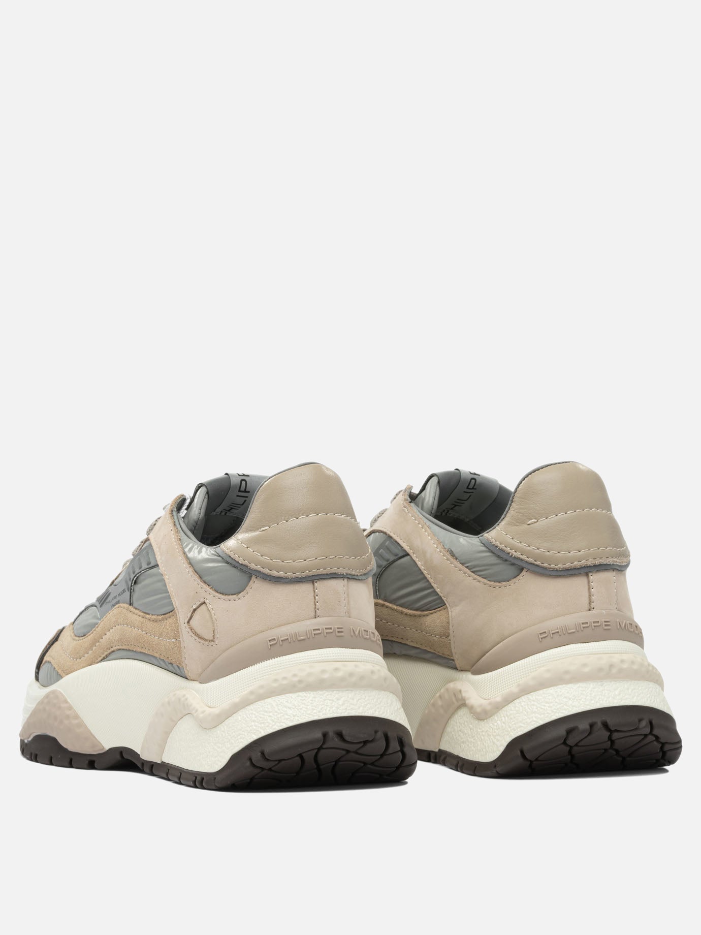 Low top sneakers 50% fabric 40% calf leather 10% goat leather - 100% rubber  Beige - Philippe Model Paris Women | PDP | VIETTI Online Store | Zoom-Modal_4
