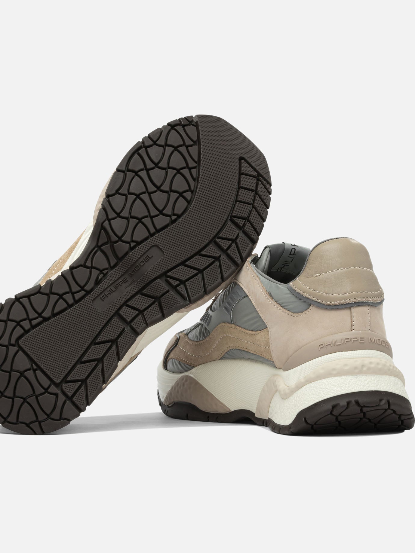 Low top sneakers 50% fabric 40% calf leather 10% goat leather - 100% rubber  Beige - Philippe Model Paris Women | PDP | VIETTI Online Store | thumbnail_5