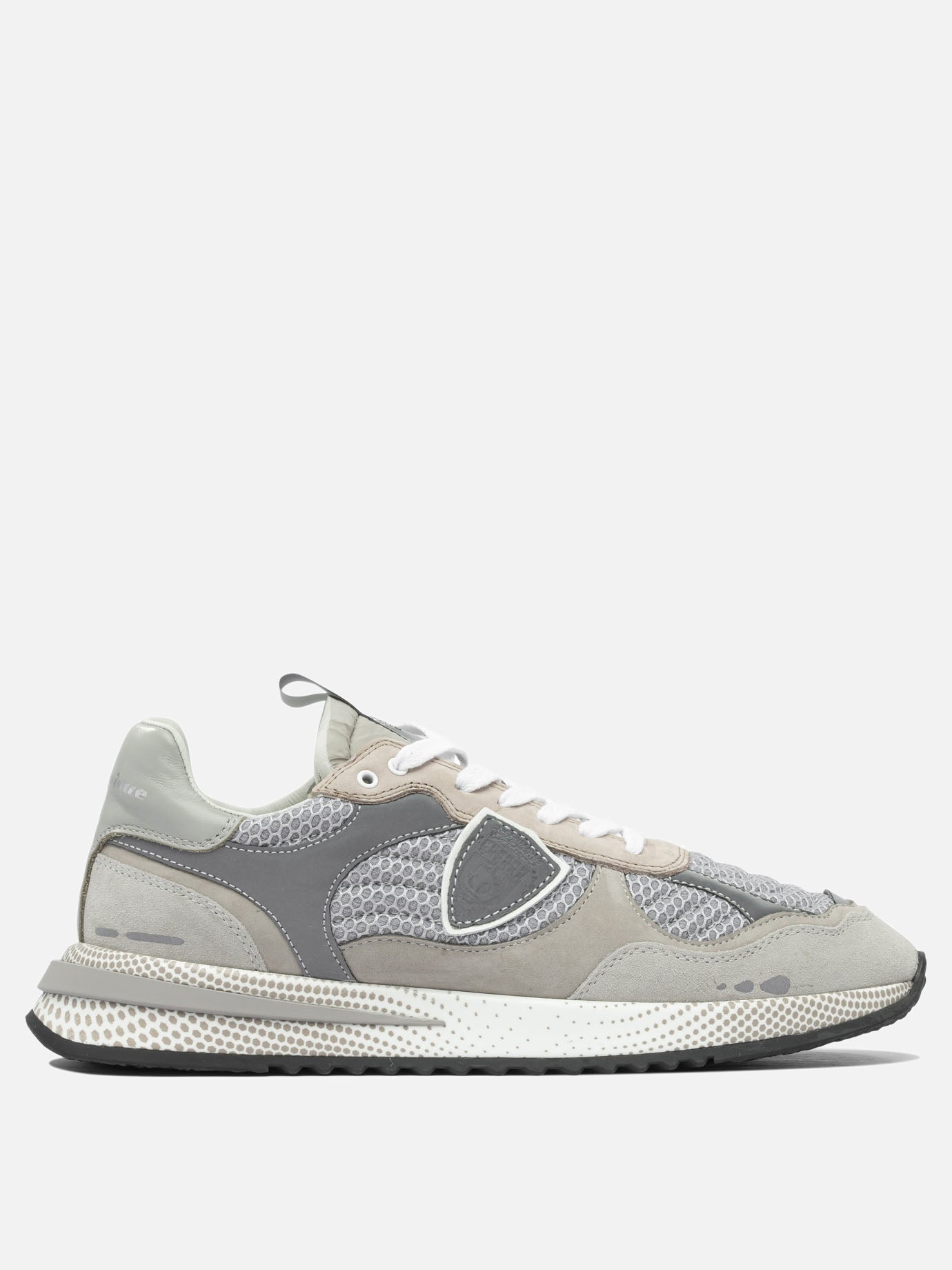 Low top sneakers 80% suede 20% mesh - 100% rubber  Grey - Philippe Model Paris Men | PDP | VIETTI Online Store | Zoom-Modal
