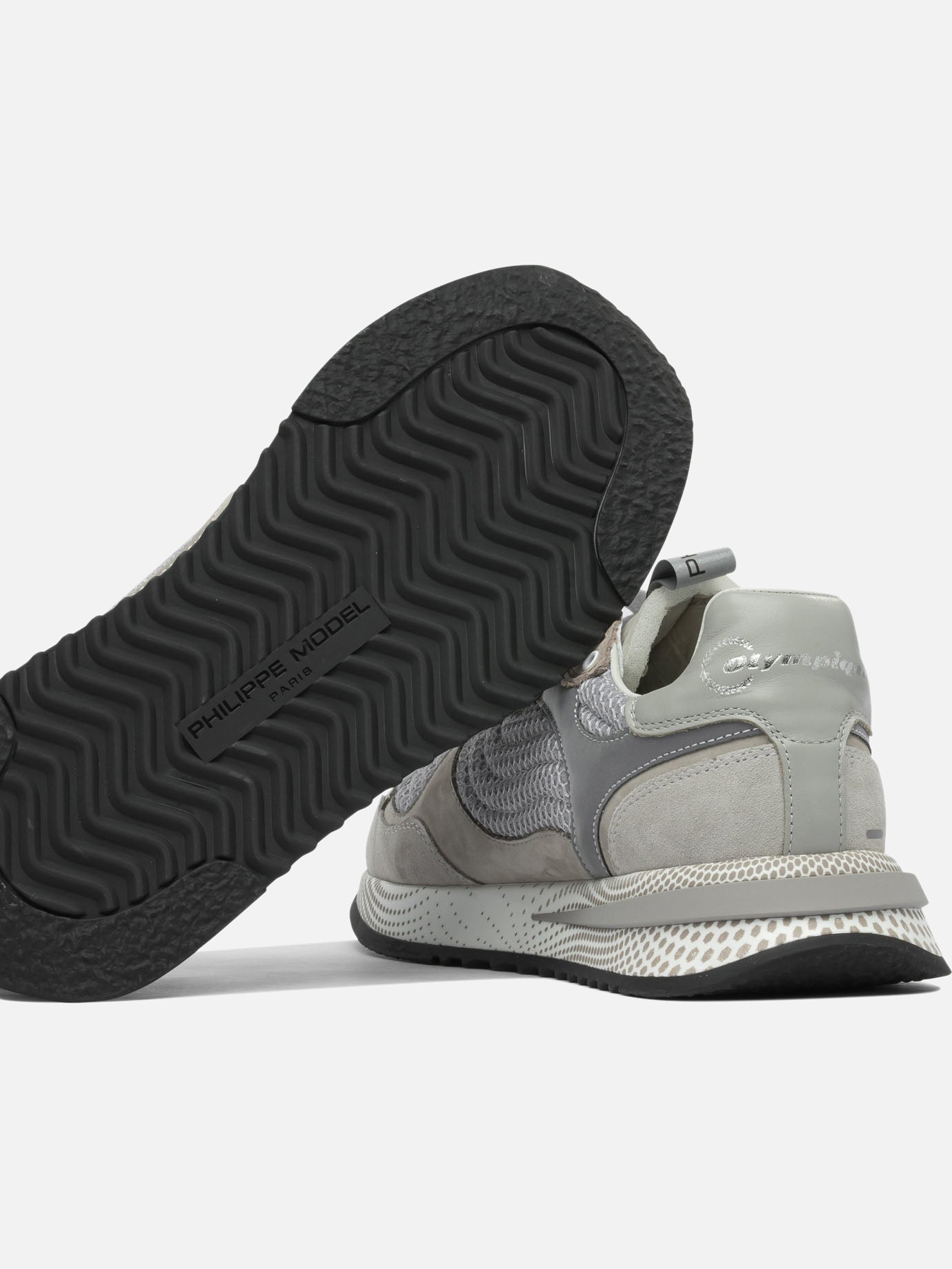 Low top sneakers 80% suede 20% mesh - 100% rubber  Grey - Philippe Model Paris Men | PDP | VIETTI Online Store | Zoom-Modal_5
