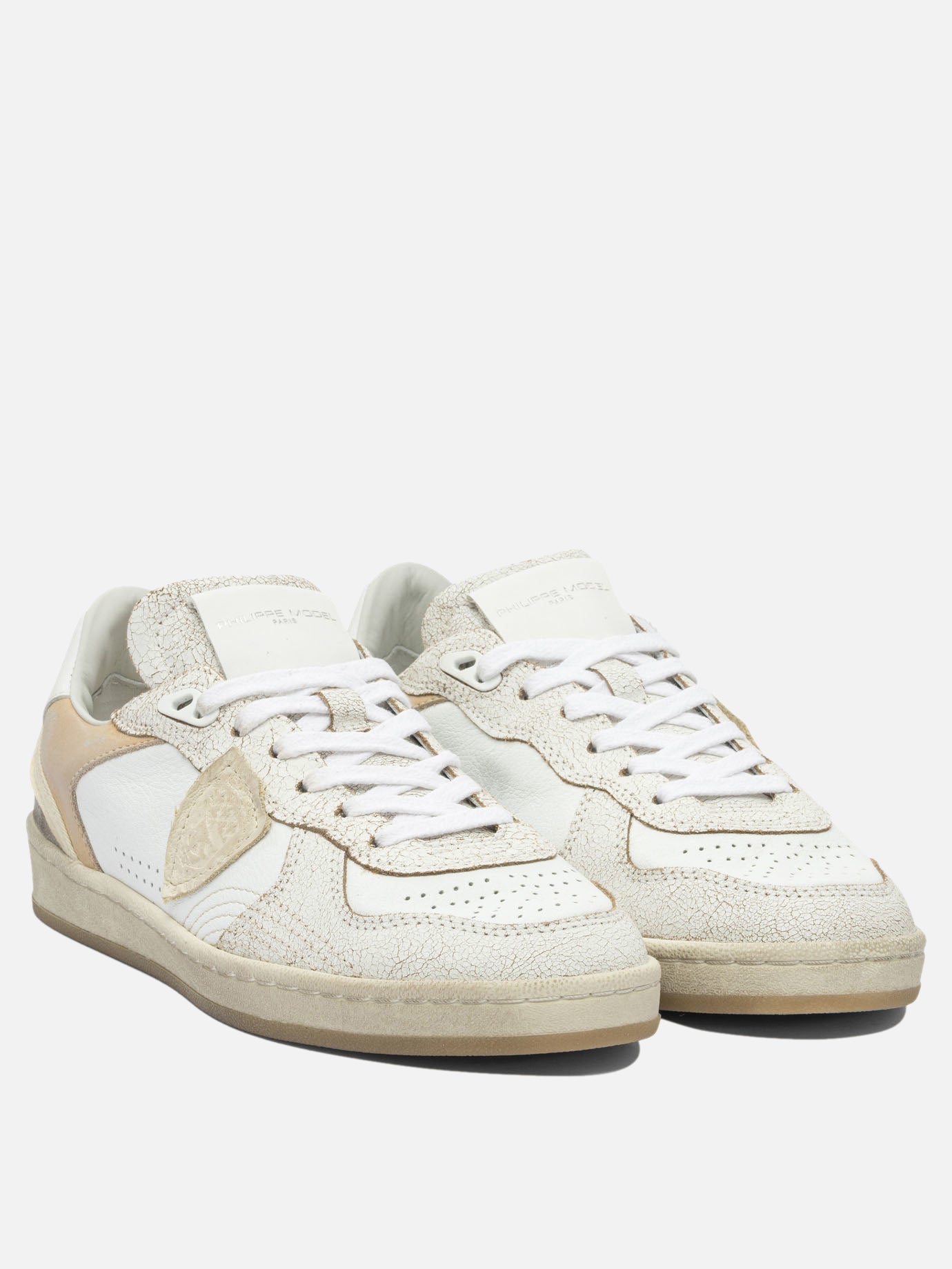 Low top sneakers 100% leather - 100% rubber  Beige - Philippe Model Paris Women | PDP | VIETTI Online Store | Zoom-Modal_2
