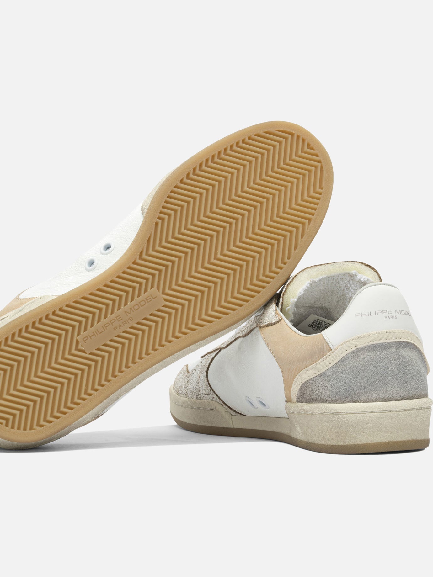 Low top sneakers 100% leather - 100% rubber  Beige - Philippe Model Paris Women | PDP | VIETTI Online Store | Zoom-Modal_5

