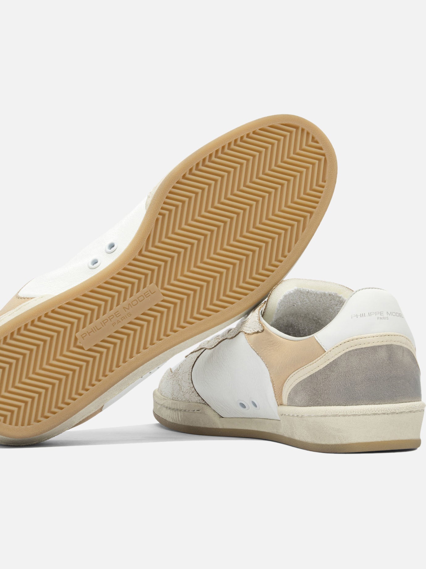 Low top sneakers 100% leather - 100% rubber  White - Philippe Model Paris Men | PDP | VIETTI Online Store | thumbnail_5