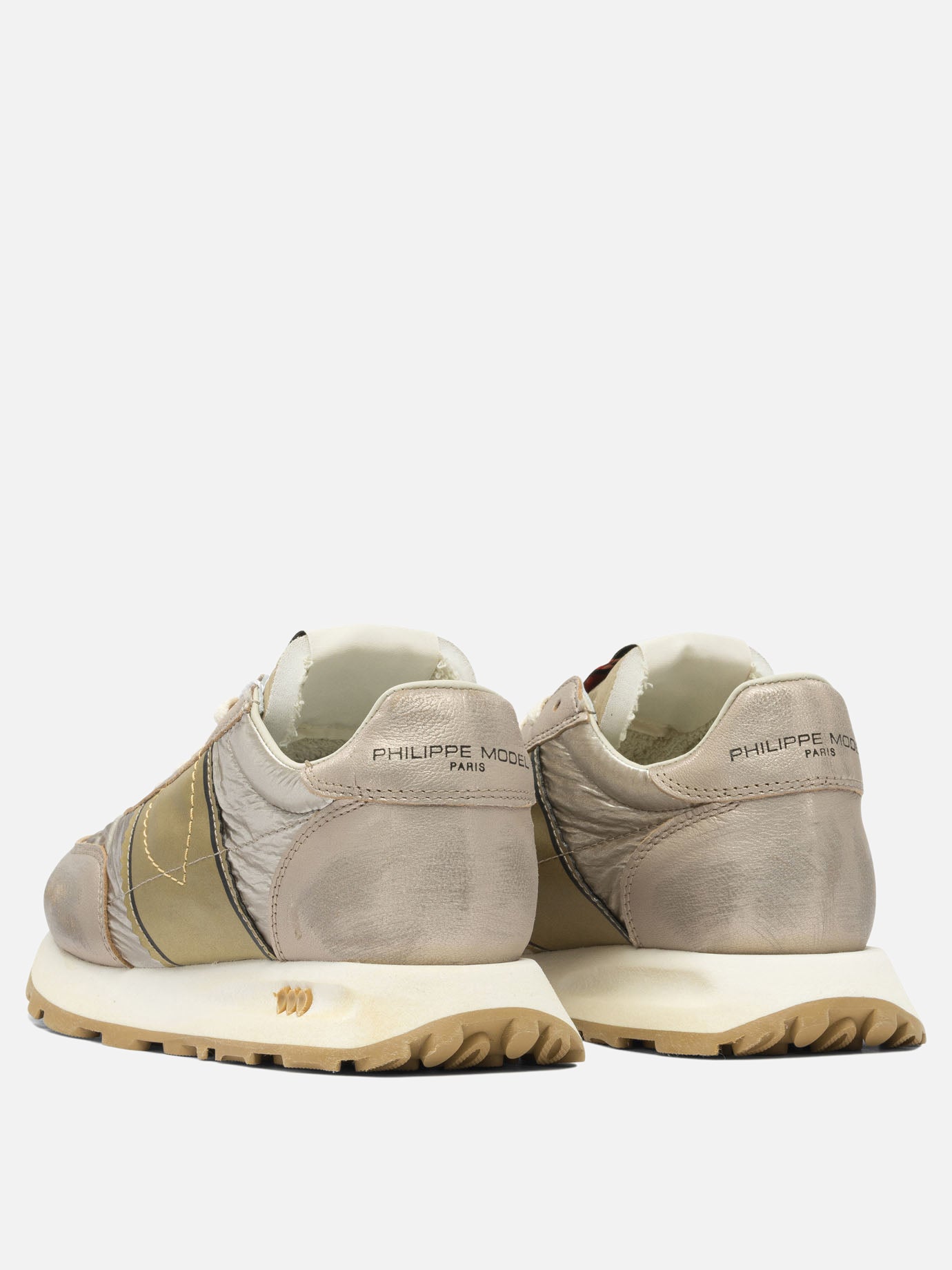 Low top sneakers 90% leather 10% mesh - 100% rubber  Gold - Philippe Model Paris Women | PDP | VIETTI Online Store | thumbnail_4