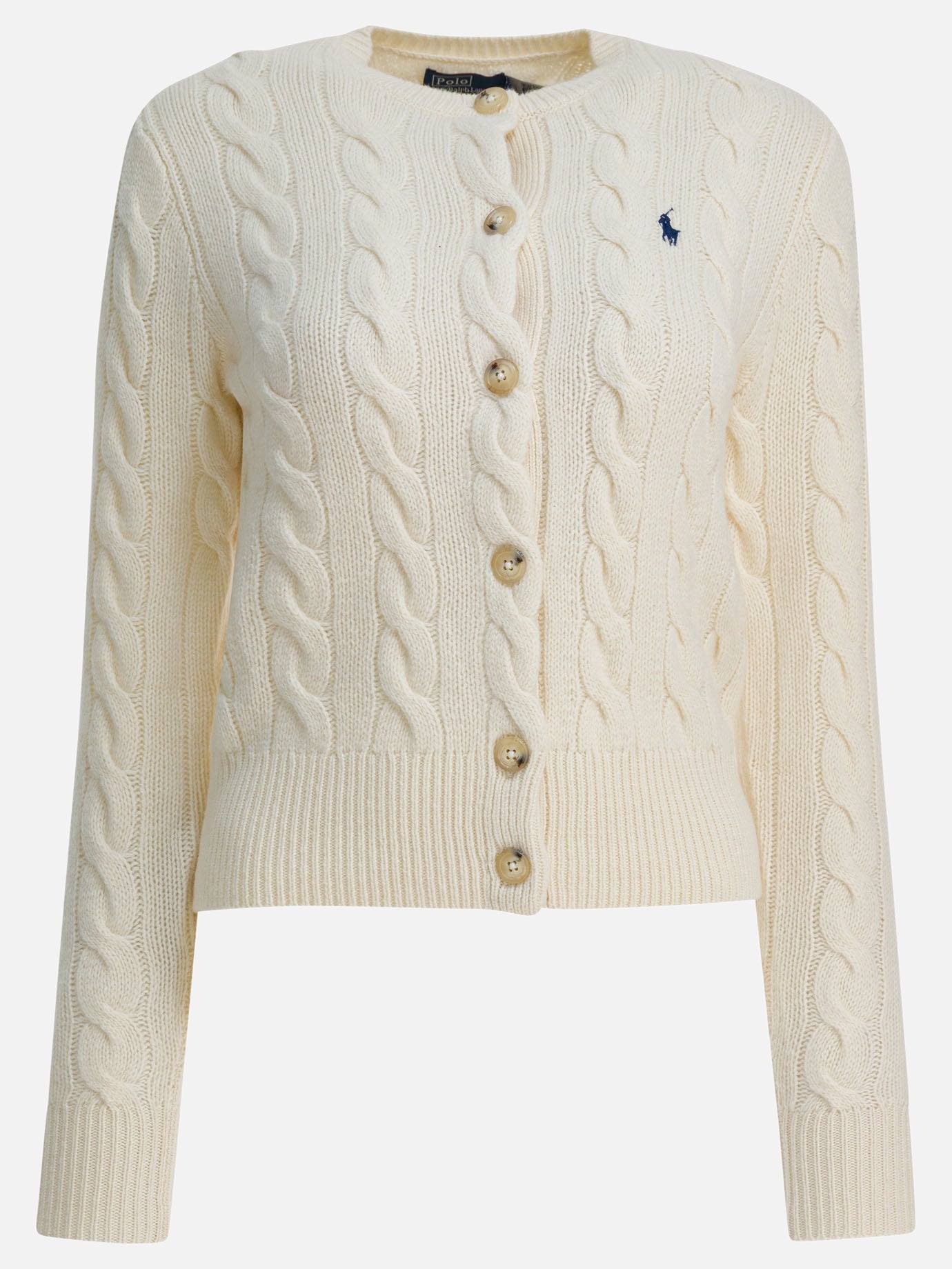 Cardigan Logo  Bianco - Polo Ralph Lauren Donna | PDP | VIETTI Online Store | Zoom-Modal
