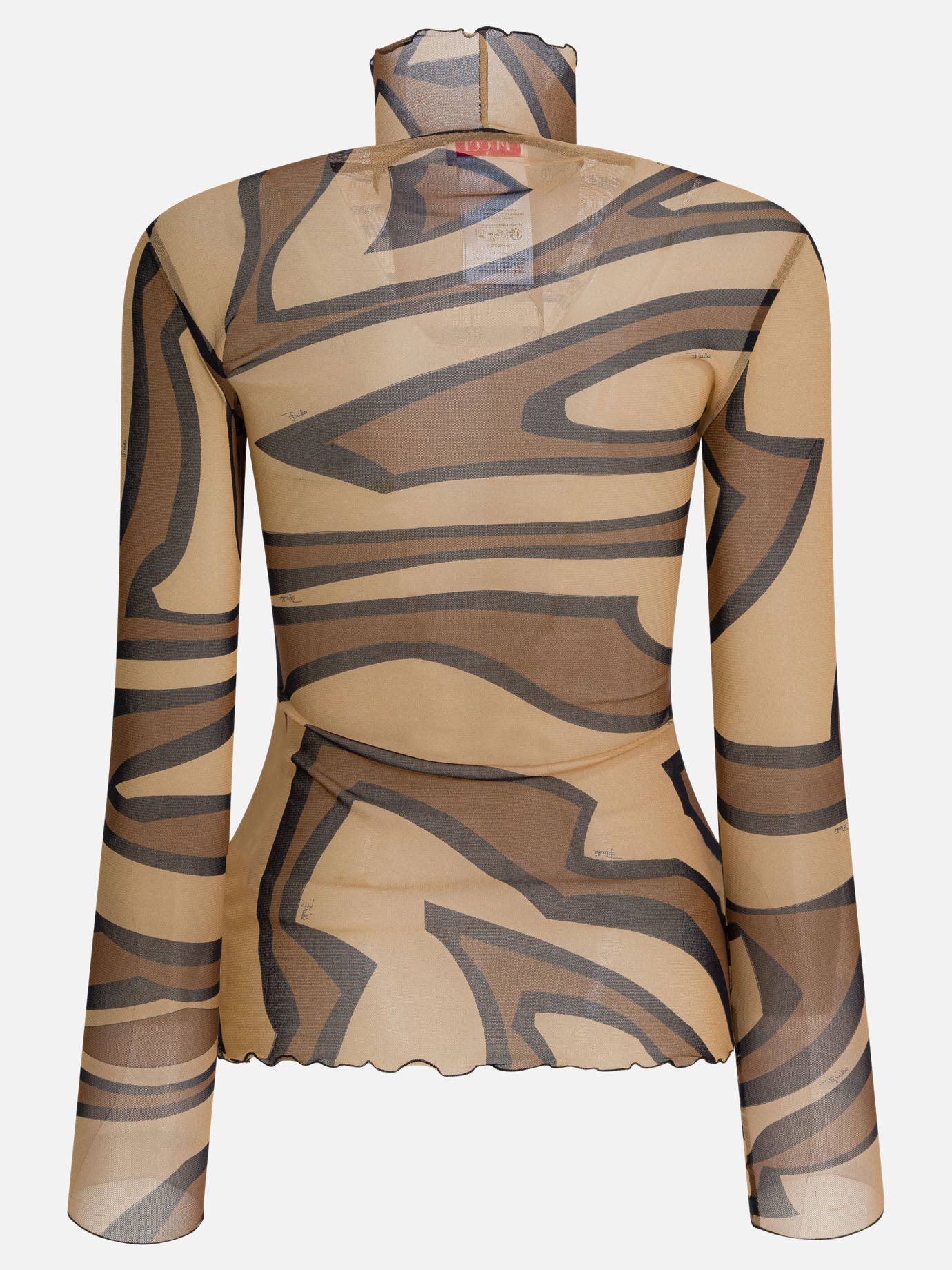 Mock neck t-shirts Print  Brown - Pucci Women | PDP | VIETTI Online Store | thumbnail_2