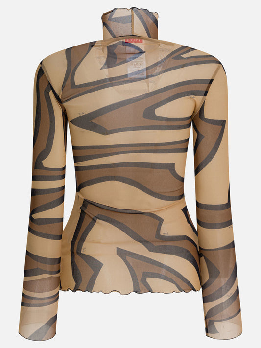 Mock neck t-shirts Print  Brown - Pucci Women | PDP | VIETTI Online Store | 2
