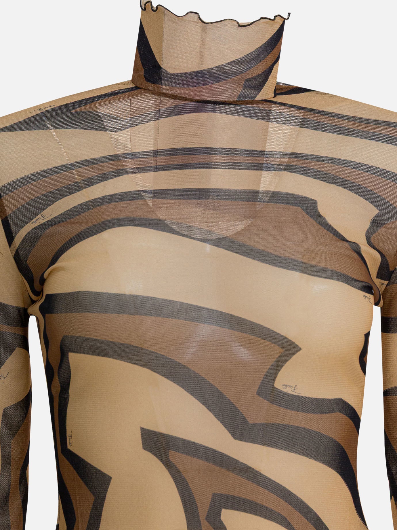Mock neck t-shirts Print  Brown - Pucci Women | PDP | VIETTI Online Store | thumbnail_3