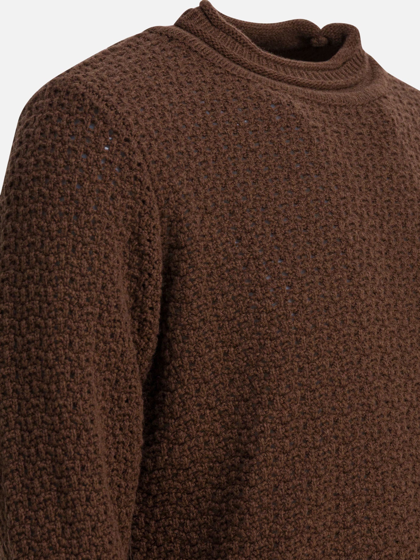 Maglioni girocollo Solid colour  Marrone - Rakkì Uomo | PDP | VIETTI Online Store | thumbnail_4