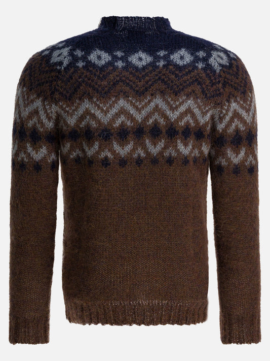 Crewneck sweaters Textured knit  Brown - Rakkì Men | PDP | VIETTI Online Store | 2
