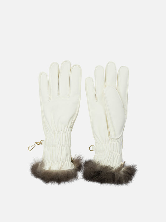 Sport gloves 100% leather  White - Restelli Women | PLP | VIETTI Online Store 
