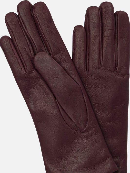 Casual gloves 100% leather - Lining: 100% cashmere  Bordeaux - Restelli Women | PDP | VIETTI Online Store | 2
