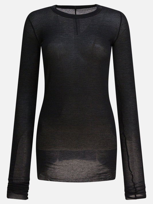 Crewneck t-shirts Solid colour  Black - Rick Owens Women | PDP | VIETTI Online Store 
