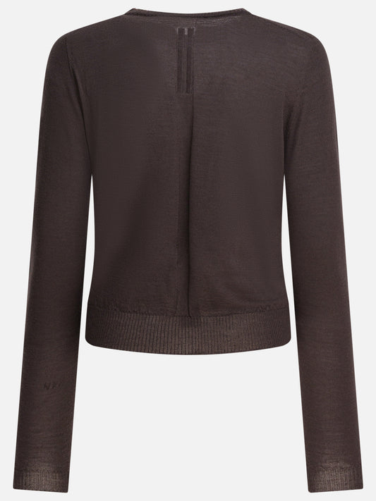 Crewneck sweaters Solid colour  Brown - Rick Owens Women | PLP | VIETTI Online Store | 2
