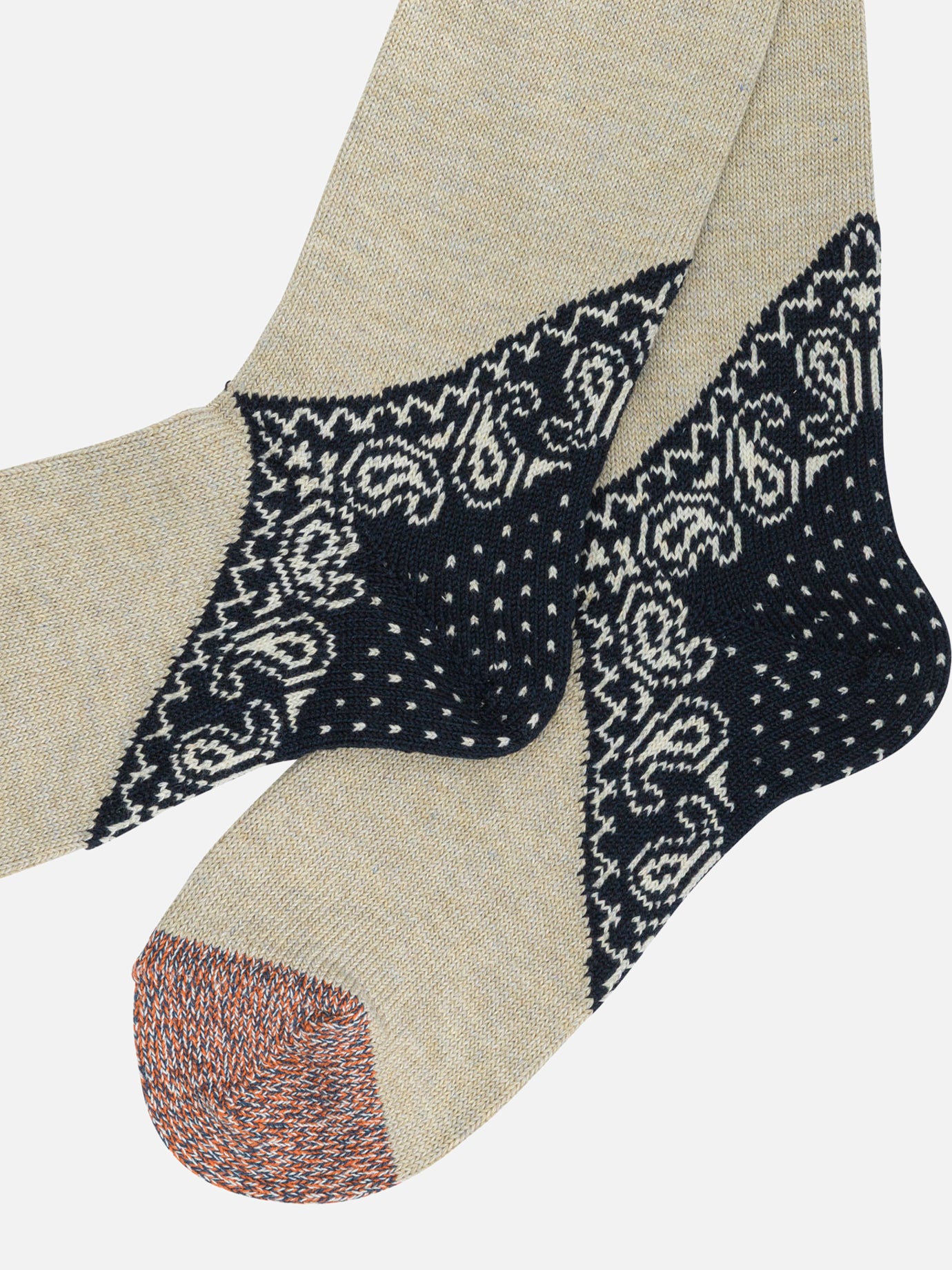 Classic socks 70% cotton 30% acrylic  Beige - KAPITAL Men | PDP | VIETTI Online Store | thumbnail_2