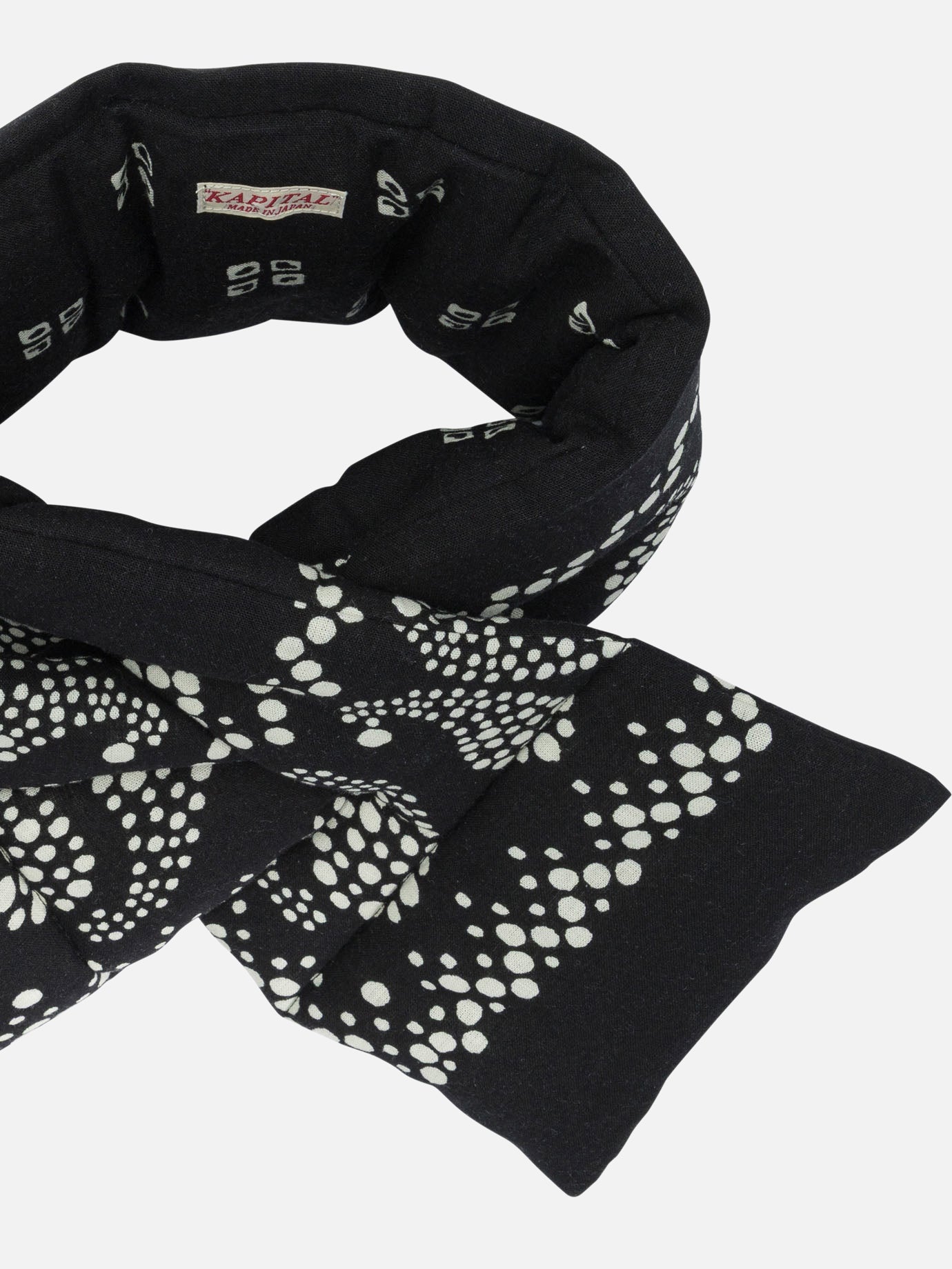 Classic scarves 70% rayon 30% cotton  Black - KAPITAL Men | PDP | VIETTI Online Store | thumbnail_2