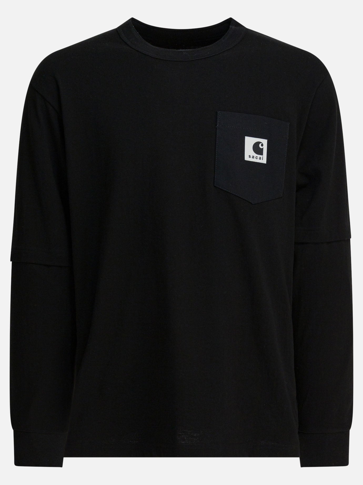 Crewneck t-shirts Logo  Black - Sacai Men | PDP | VIETTI Online Store | Zoom-Modal
