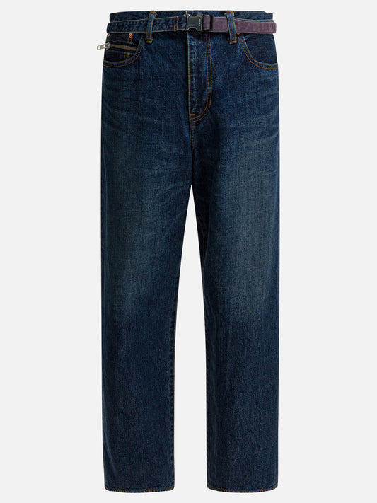 Jeans a gamba larga Denim  Blu - Sacai Uomo | PDP | VIETTI Online Store 

