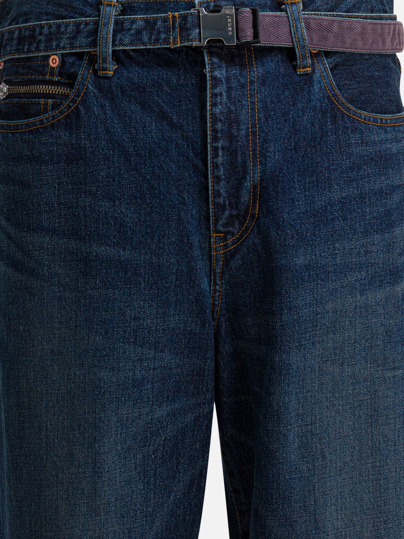 Jeans a gamba larga Denim  Blu - Sacai Uomo | PDP | VIETTI Online Store | Zoom-Modal_3
