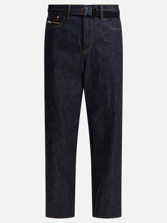 Jeans a gamba larga Denim  Blu - Sacai Uomo | PDP | VIETTI Online Store 
