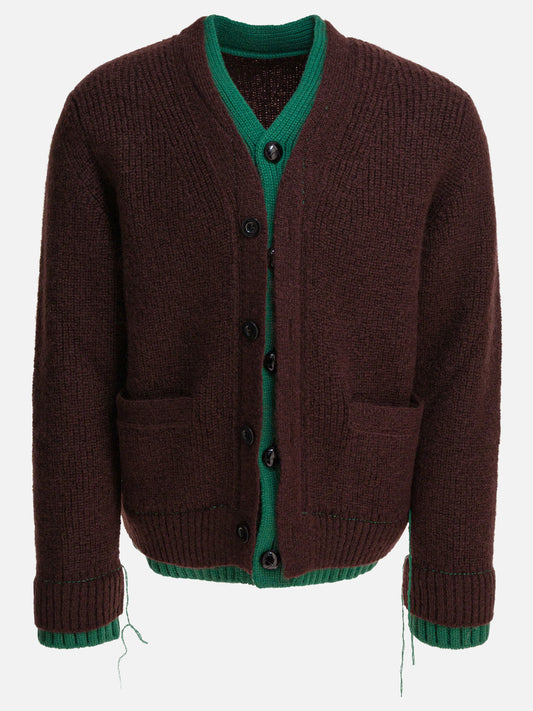 Sacai Wool blend cardigan 14870539_3 Brown 1