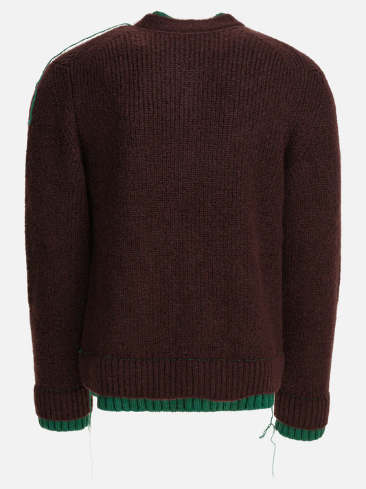 Sacai Wool blend cardigan 14870539_3 Brown 2