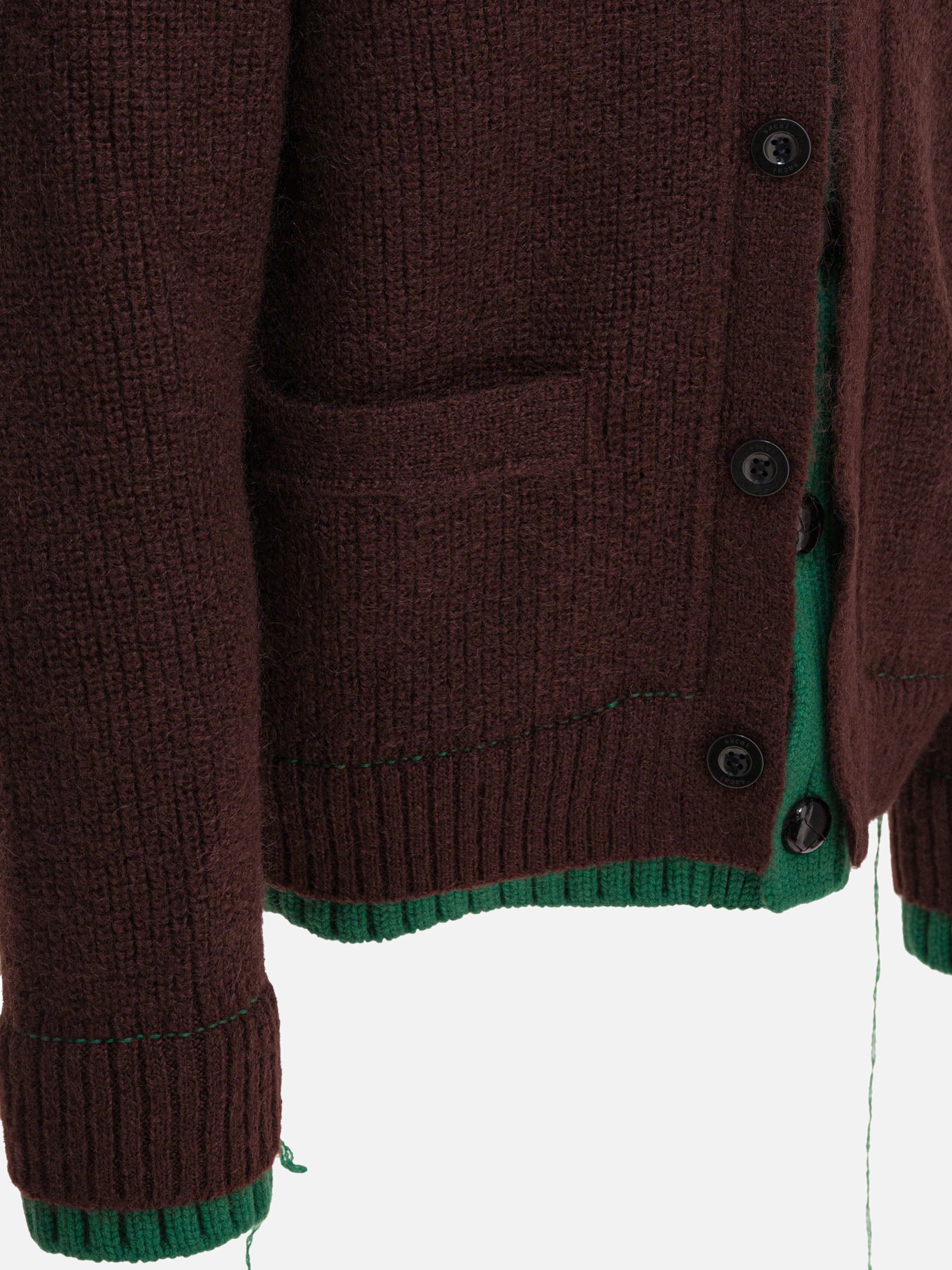 Sacai Wool blend cardigan 14870539_3 Brown thumbnail_4