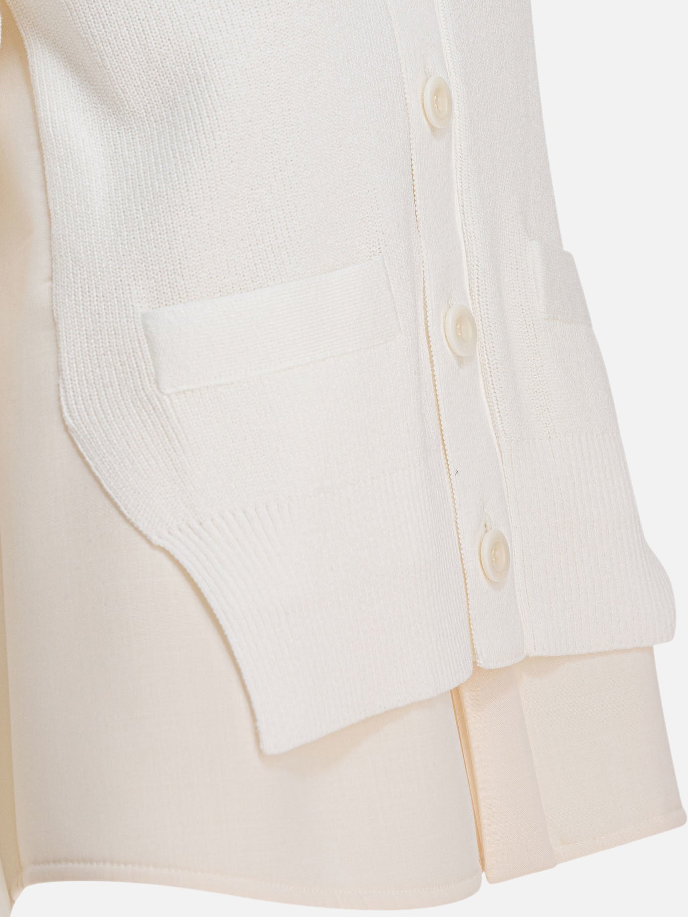 Cardigans Solid colour  White - Sacai Women | PDP | VIETTI Online Store | thumbnail_4