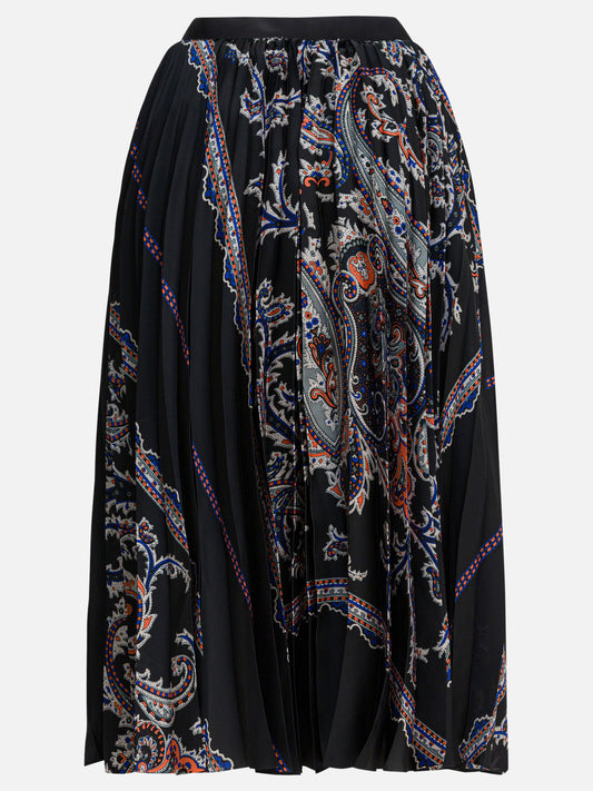 Midi skirts Paisley  Black - Sacai Women | PDP | VIETTI Online Store | 2
