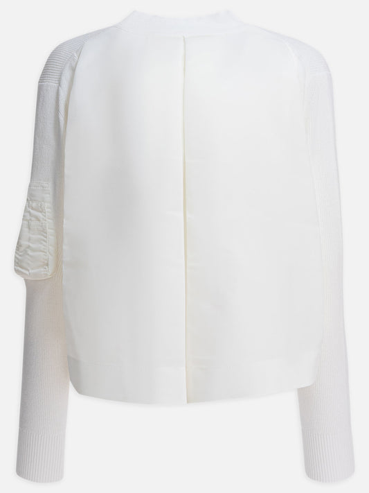 Cardigans Solid colour  White - Sacai Women | PDP | VIETTI Online Store | 2

