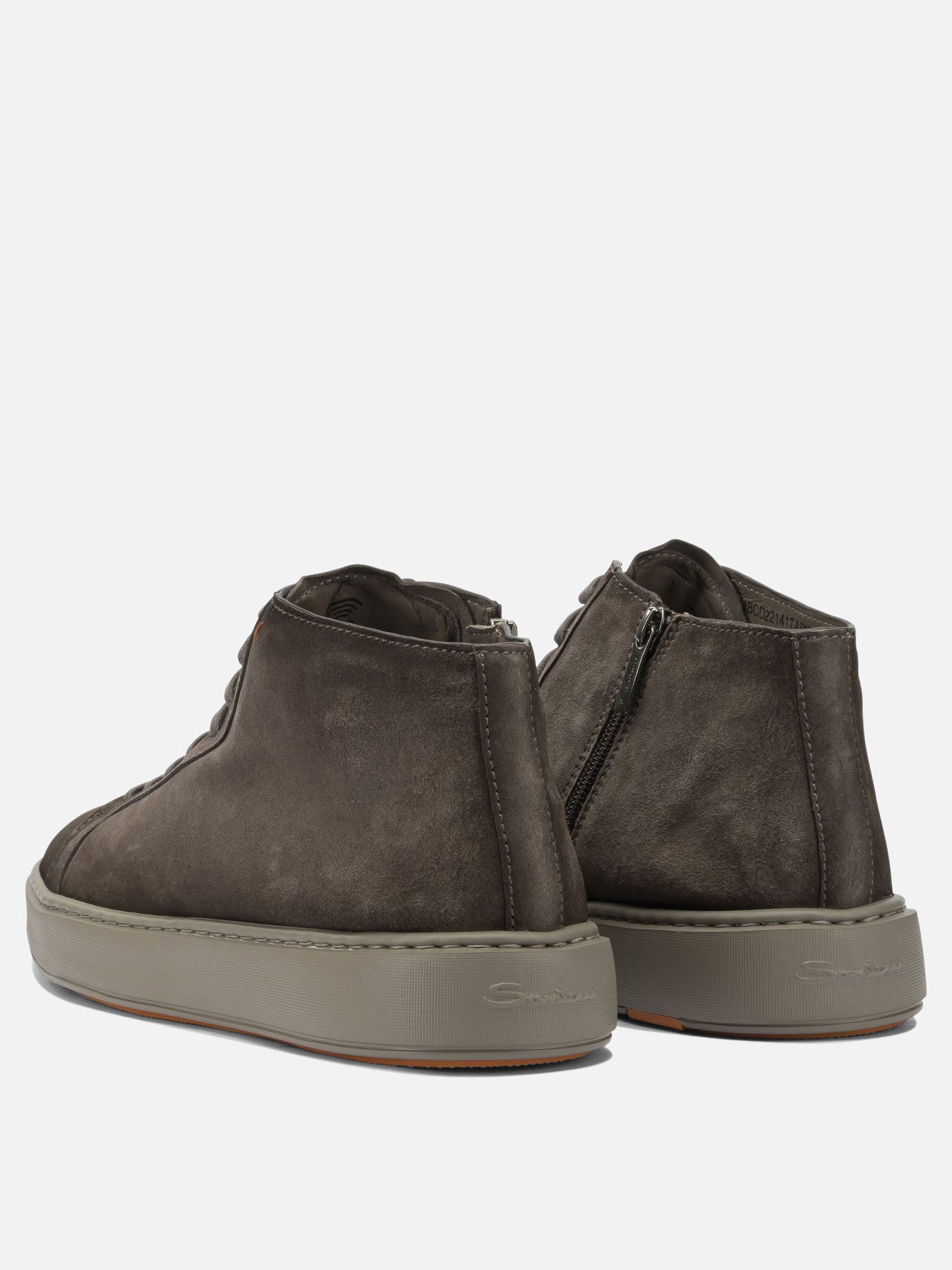 High top sneakers 100% suede - 100% rubber  Beige - Santoni Men | PDP | VIETTI Online Store | Zoom-Modal_4
