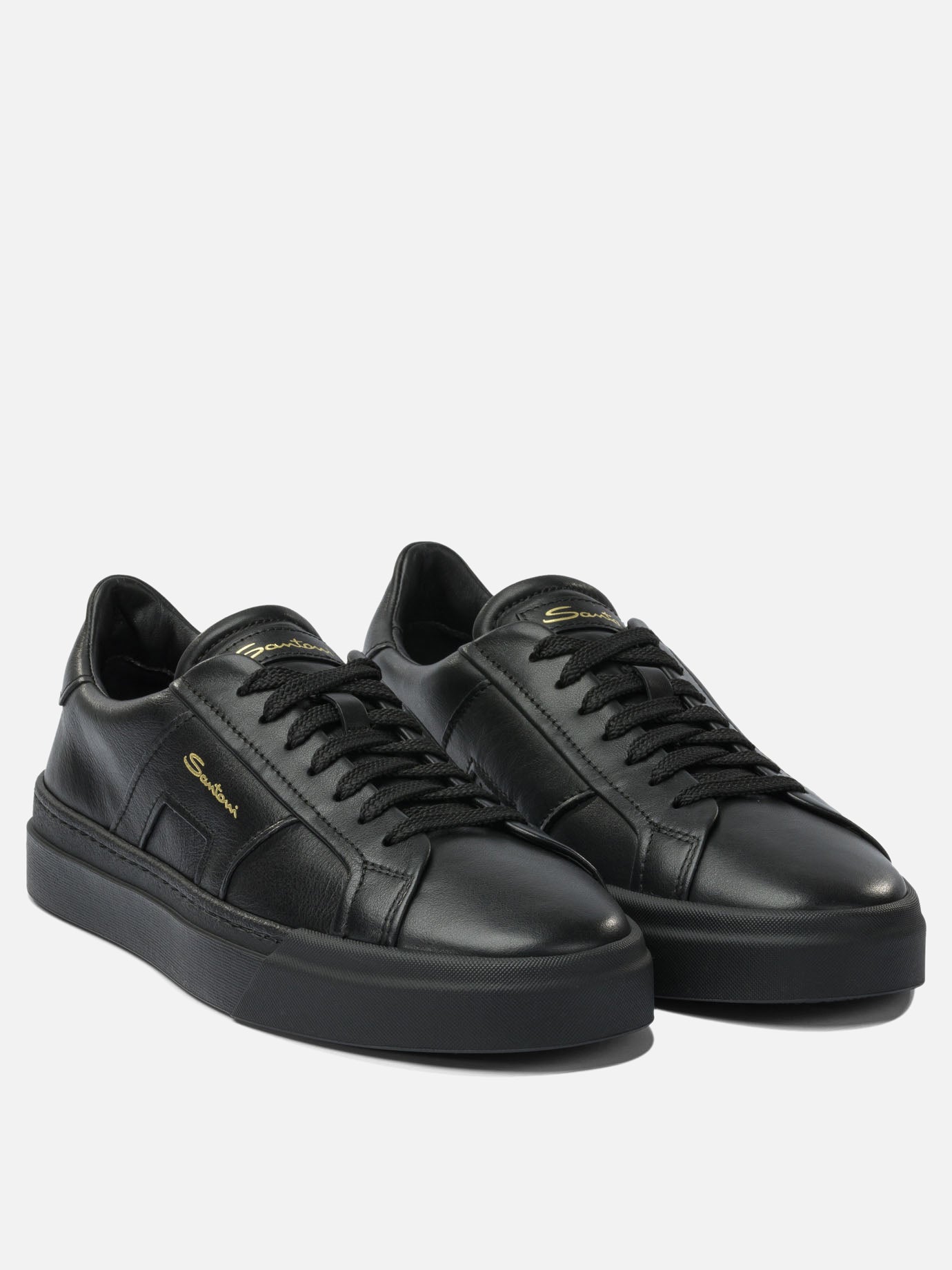 Sneaker basse 100% calf leather - 100% rubber  Nero - Santoni Uomo | PDP | VIETTI Online Store | Zoom-Modal_2
