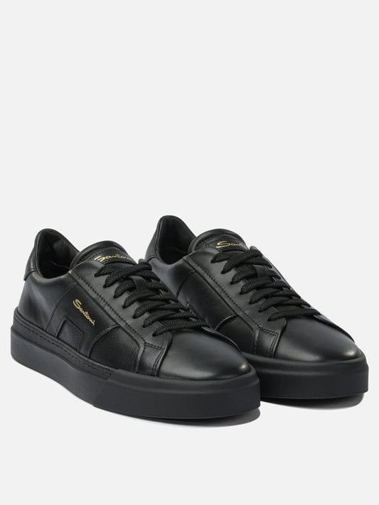 Sneaker basse 100% calf leather - 100% rubber  Nero - Santoni Uomo | VIETTI Online Store | 2
