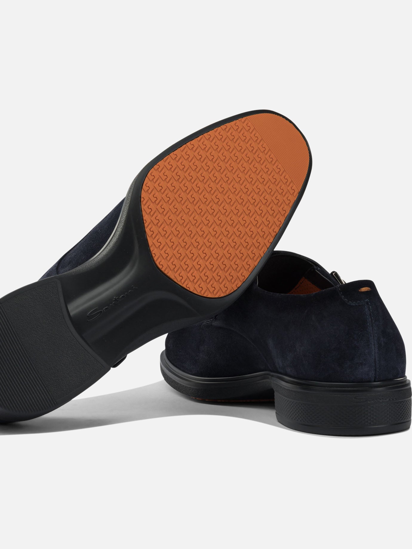 Loafers 100% suede - 100% rubber  Blue - Santoni Men | PDP | VIETTI Online Store | thumbnail_5