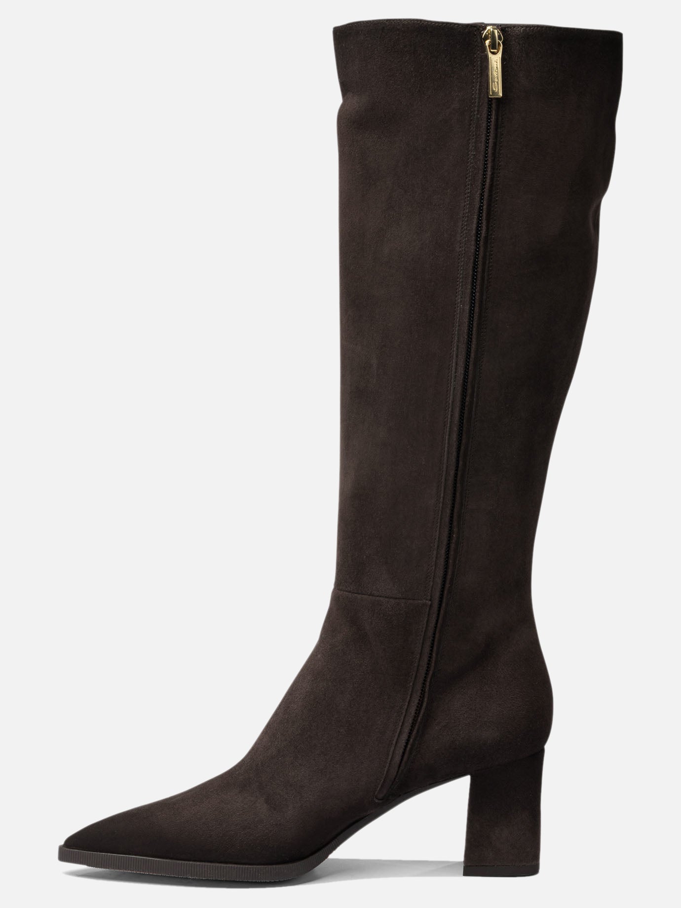 Knee-high 100% suede - 100% leather  Brown - Santoni Women | PDP | VIETTI Online Store | thumbnail_3